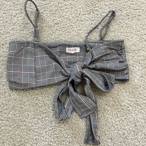 Eggie Tie Front Crop Top